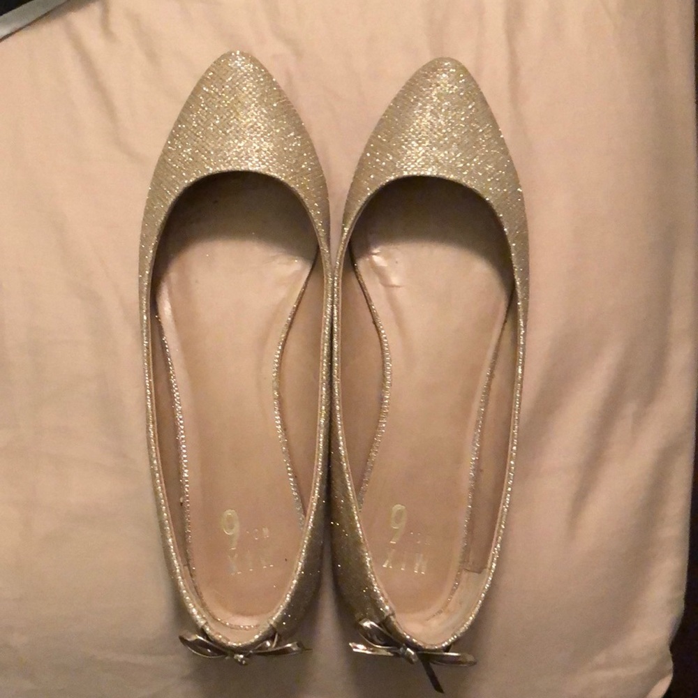 Rose Gold Pointed Flats
